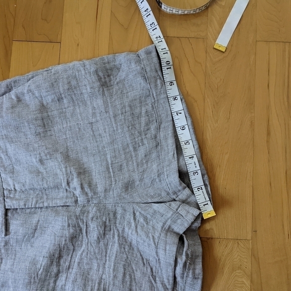 Simons Icone 100% linen heather grey shorts size 6 T2 - Picture 3 of 7